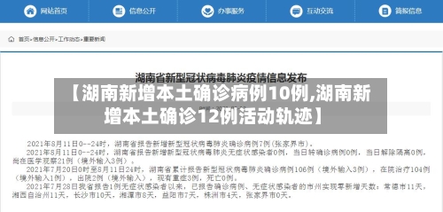 【湖南新增本土确诊病例10例,湖南新增本土确诊12例活动轨迹】-第3张图片