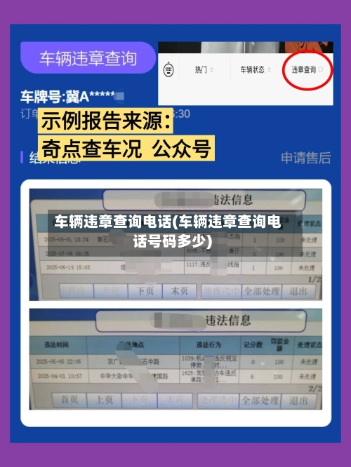 车辆违章查询电话(车辆违章查询电话号码多少)-第2张图片