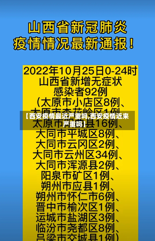 【西安疫情最近严重吗,西安疫情近来严重吗】