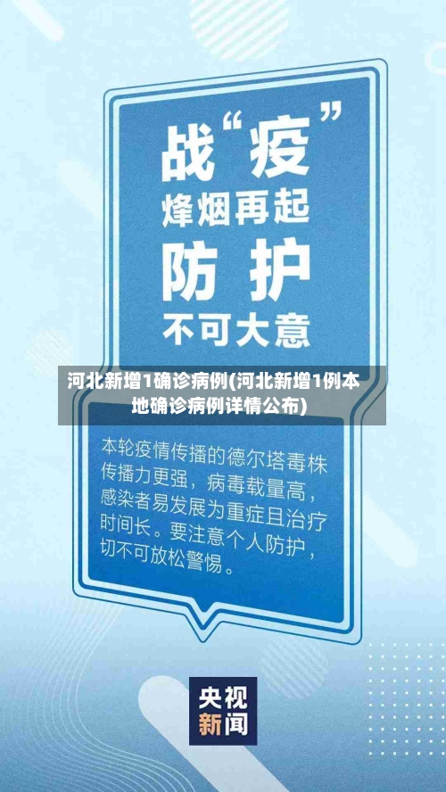 河北新增1确诊病例(河北新增1例本地确诊病例详情公布)
