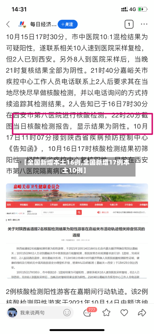 【全国新增本土16例,全国新增17例本土10例】