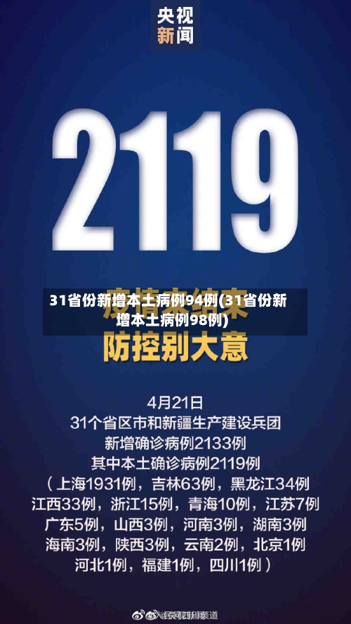 31省份新增本土病例94例(31省份新增本土病例98例)-第3张图片