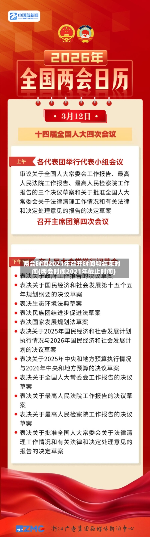 两会时间2021年召开时间和结束时间(两会时间2021年截止时间)
