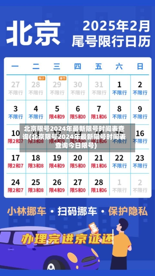 北京限号2024年最新限号时间表查询(北京限号2024年最新限号时间表查询今日限号)