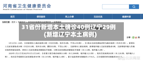 31省份新增本土确诊40例辽宁29例(新增辽宁本土病例)-第3张图片