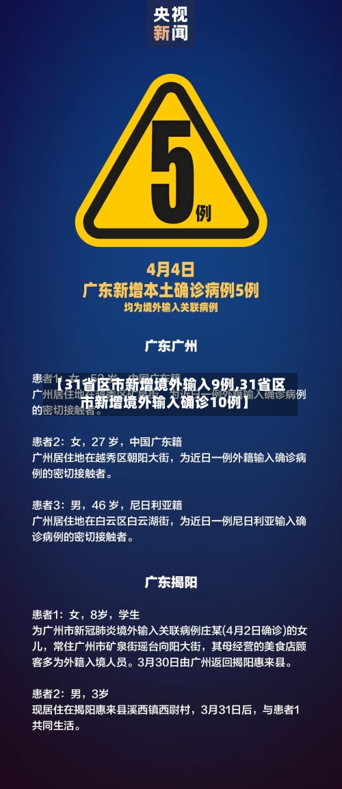 【31省区市新增境外输入9例,31省区市新增境外输入确诊10例】-第2张图片