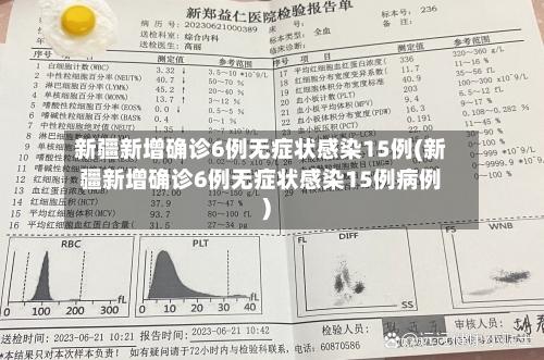 新疆新增确诊6例无症状感染15例(新疆新增确诊6例无症状感染15例病例)