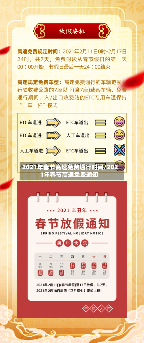 2021年春节高速免费通行时间/2021年春节高速免费通知-第2张图片
