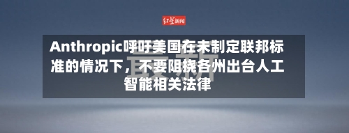 Anthropic呼吁美国在未制定联邦标准的情况下，不要阻挠各州出台人工智能相关法律
