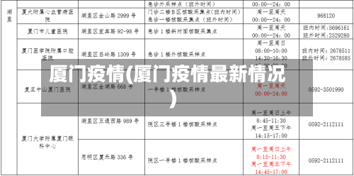 厦门疫情(厦门疫情最新情况)-第2张图片