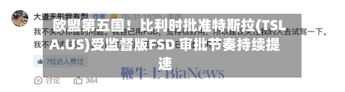 欧盟第五国!比利时批准特斯拉(TSLA.US)受监督版FSD 审批节奏持续提速-第2张图片