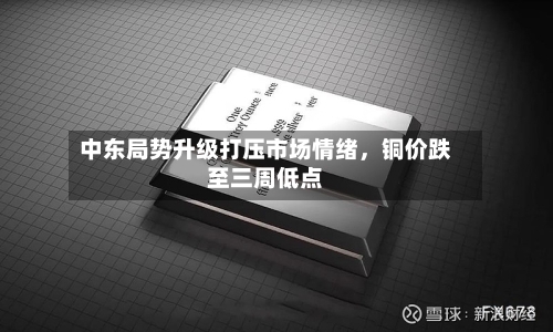 中东局势升级打压市场情绪	，铜价跌至三周低点-第2张图片