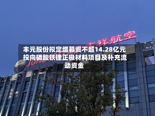 丰元股份拟定增募资不超14.28亿元 投向磷酸铁锂正极材料项目及补充流动资金-第2张图片
