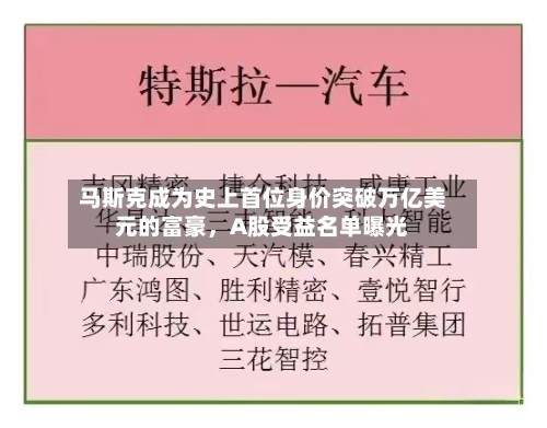 马斯克成为史上首位身价突破万亿美元的富豪，A股受益名单曝光-第2张图片