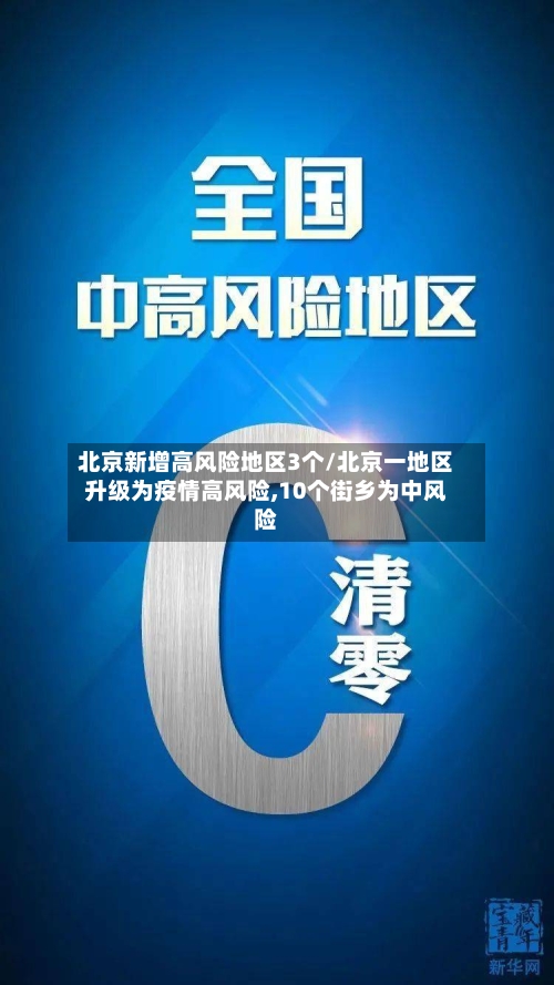 北京新增高风险地区3个/北京一地区升级为疫情高风险,10个街乡为中风险