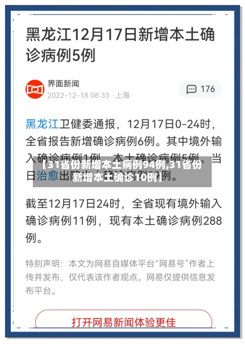 【31省份新增本土病例94例,31省份新增本土确诊10例】-第3张图片