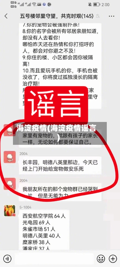 海淀疫情(海淀疫情谣言)