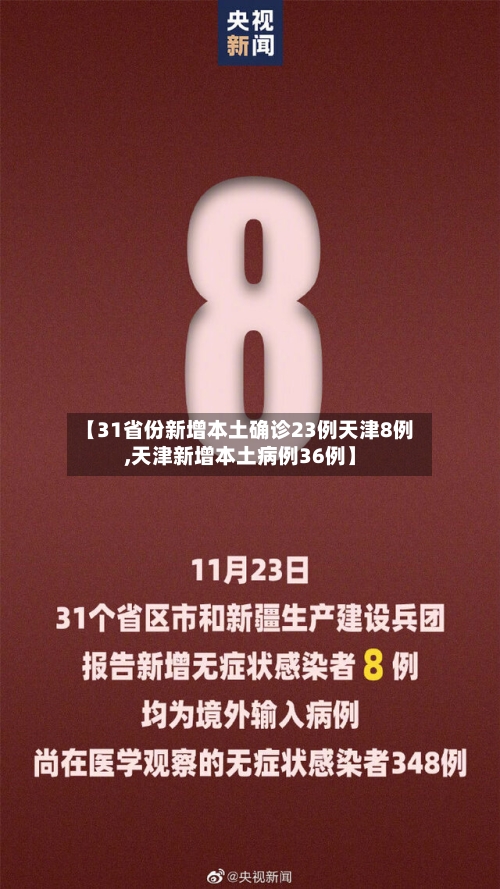 【31省份新增本土确诊23例天津8例,天津新增本土病例36例】